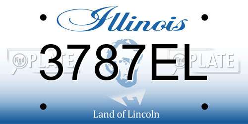 3787EL Illinois License Plate