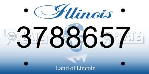 3788657 Illinois License Plate