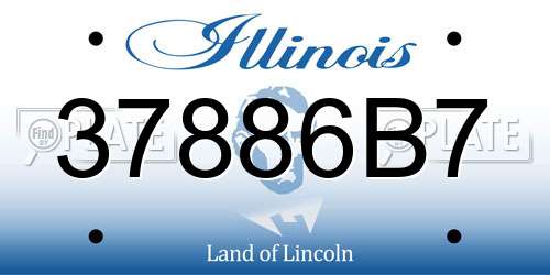 37886B7 Illinois License Plate
