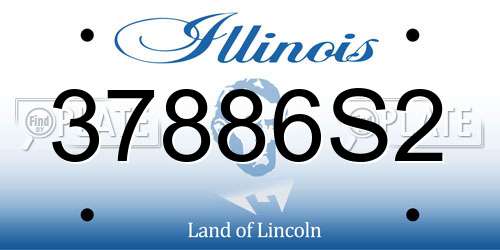 37886S2 Illinois License Plate
