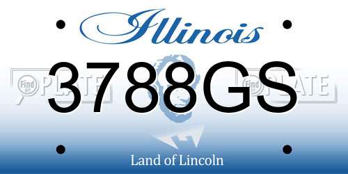 3788GS Illinois License Plate