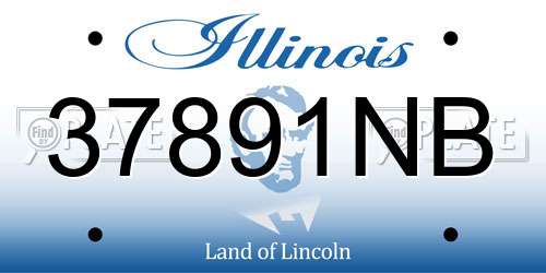 37891NB Illinois License Plate