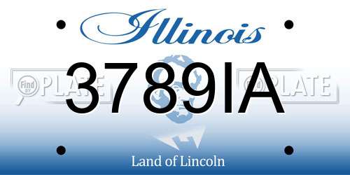 3789IA Illinois License Plate