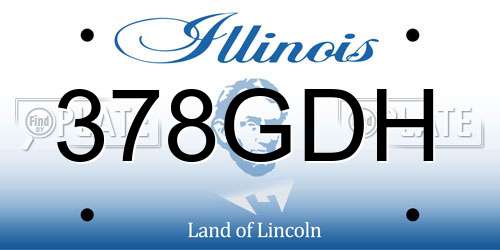 378GDH Illinois License Plate