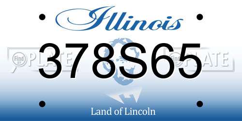378S65 Illinois License Plate