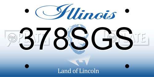 378SGS Illinois License Plate