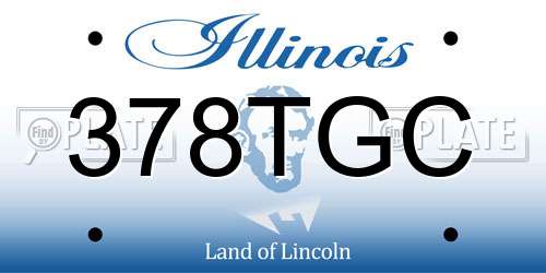 378TGC Illinois License Plate