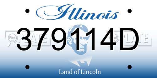 379114D Illinois License Plate