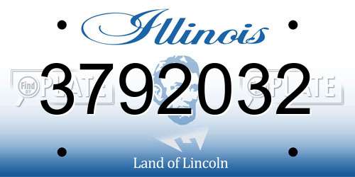 3792032 Illinois License Plate