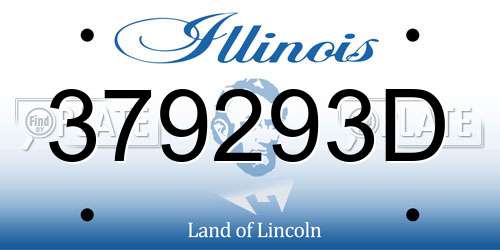 379293D Illinois License Plate