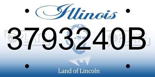 3793240B Illinois License Plate