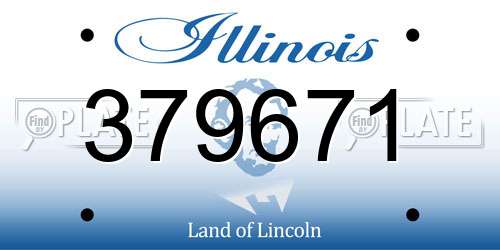 379671 Illinois License Plate