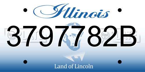3797782B Illinois License Plate