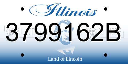 3799162B Illinois License Plate