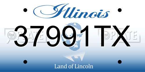 37991TX Illinois License Plate
