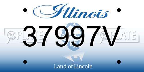 37997V Illinois License Plate