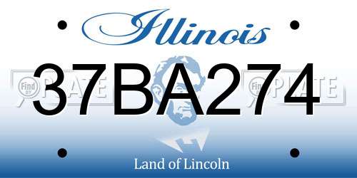 37BA274 Illinois License Plate