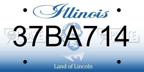 37BA714 Illinois License Plate
