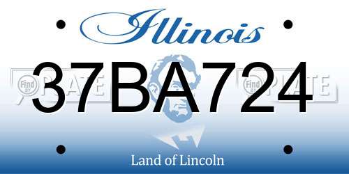 37BA724 Illinois License Plate