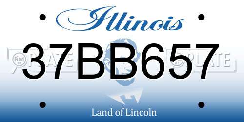 37BB657 Illinois License Plate