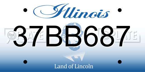 37BB687 Illinois License Plate
