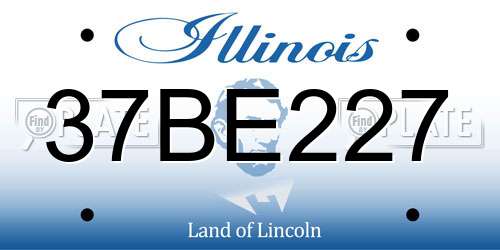 37BE227 Illinois License Plate