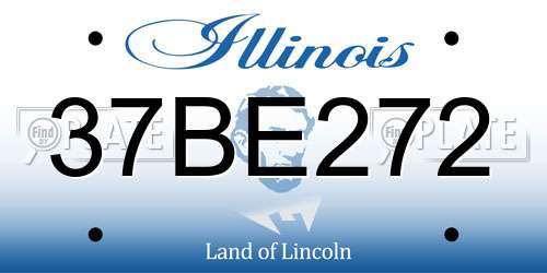 37BE272 Illinois License Plate