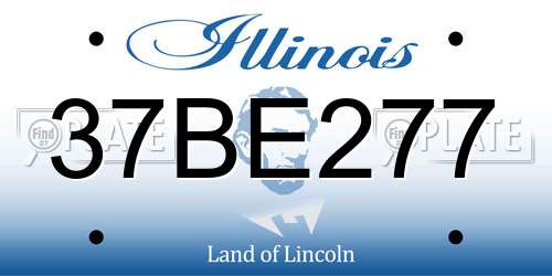 37BE277 Illinois License Plate