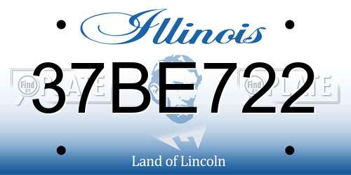 37BE722 Illinois License Plate