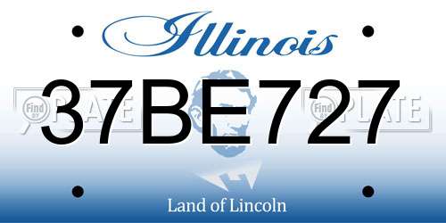 37BE727 Illinois License Plate