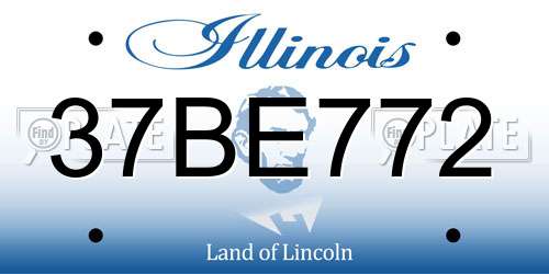 37BE772 Illinois License Plate
