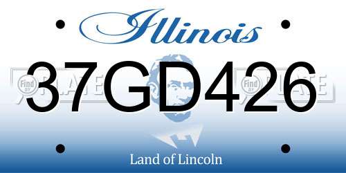 37GD426 Illinois License Plate
