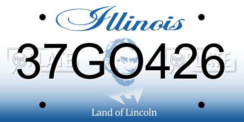 37GO426 Illinois License Plate