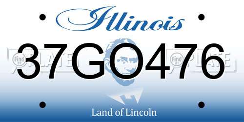 37GO476 Illinois License Plate