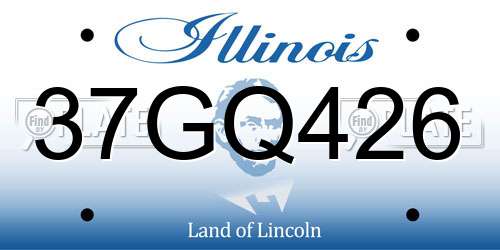 37GQ426 Illinois License Plate