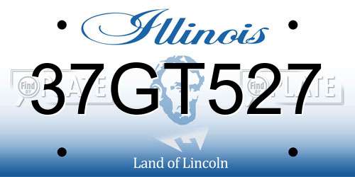 37GT527 Illinois License Plate