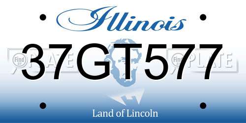 37GT577 Illinois License Plate