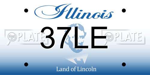 37LE Illinois License Plate