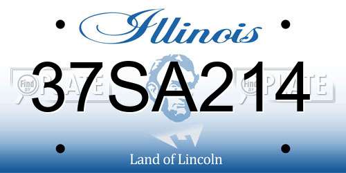 37SA214 Illinois License Plate