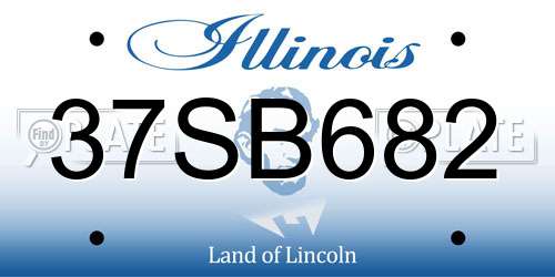 37SB682 Illinois License Plate