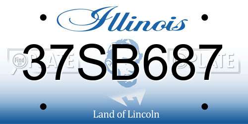 37SB687 Illinois License Plate