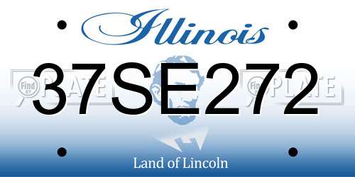 37SE272 Illinois License Plate