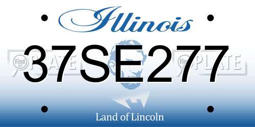 37SE277 Illinois License Plate