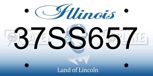 37SS657 Illinois License Plate