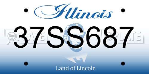37SS687 Illinois License Plate