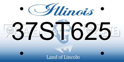 37ST625 Illinois License Plate
