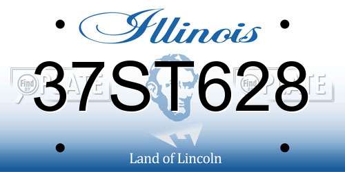 37ST628 Illinois License Plate