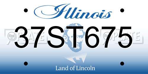37ST675 Illinois License Plate