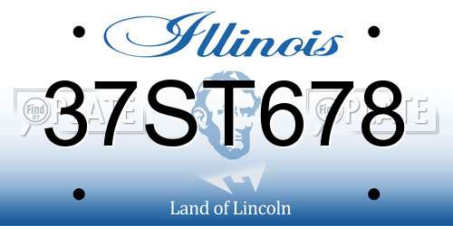 37ST678 Illinois License Plate