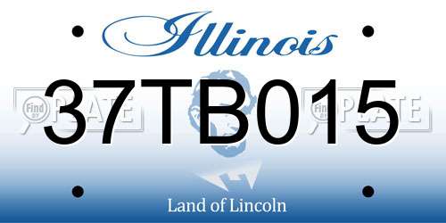 37TB015 Illinois License Plate